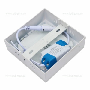 Spot LED 6W Patrat Alb Aplicat - Img 2