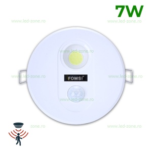 Spot LED 7W COB Rotund Incastrat cu Senzor Miscare - Img 2