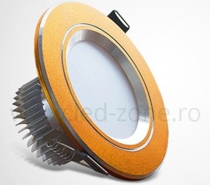 Spot LED 7W Rotund Mat Auriu