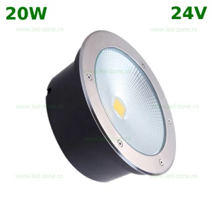 Spot LED Exterior Incastrat 1x20W Rotund 24V