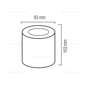 Spot LED Rotund Aplicat Compatibil GU10 - Img 2
