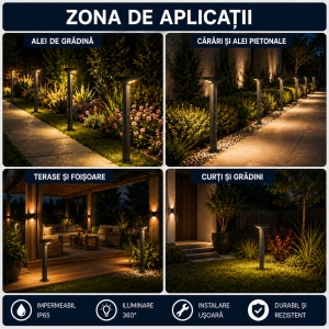 Stalp LED Gradina Solar 690mm CCT