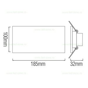 Suport Incastrat 2 Becuri Spot LED GU10 PETUNYA - Img 5
