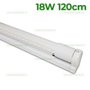 Tub LED T8 Clar 18W 120cm Detasabil Suport Inclus - Img 1