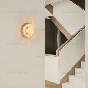 Aplica LED 40W Auriu 3 Functii Cristal LZ1108-300Y - Img 2