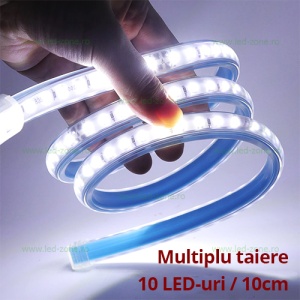 Banda LED 2835 100 SMD/ML 220V Superflux Taiere 10CM - Img 1