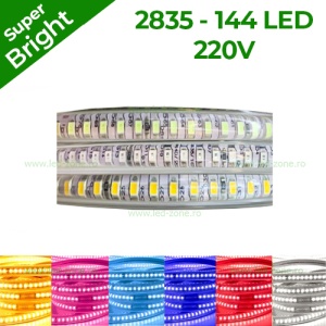 Banda LED 2835 144 SMD/ML 220V Super Bright - Img 1