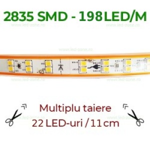 Banda LED 2835 198 SMD/ML 220V Taiere 11CM - Img 1