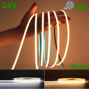 Banda LED COB 400 LED/ML Interior 5mm 24V Rola 10M - Img 1