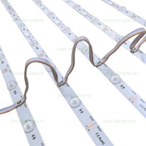 Banda Rigida 12 Module LED 3030 cu Lupa 12V - Img 3