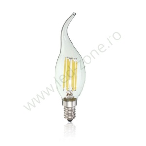 Bec LED E14 6W Filament Flacara Clar - Img 1