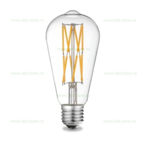 Bec LED E27 12W Filament Para Clar ST64 - Img 1