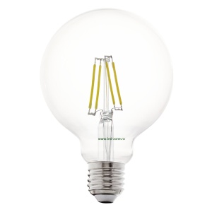 Bec LED E27 4W Filament Glob Clar G95