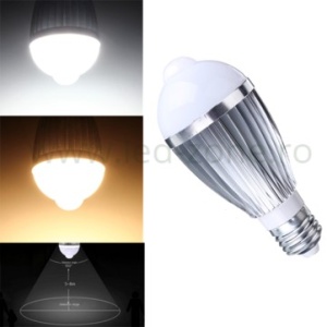 Bec LED E27 6W Aluminiu Senzor Miscare - Img 2