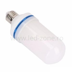Bec LED E27 6W Cilindric Efect Flacara