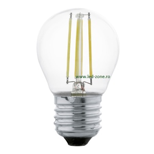 Bec LED E27 6W Filament Glob Clar G45