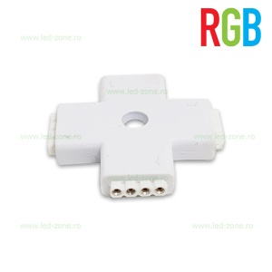 Conector Imbinare Banda LED RGB 12V Aplicat X - Img 2