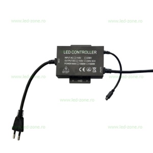 Controller Banda LED Monocrom 220V 1500W cu Telecomanda IR - Img 2