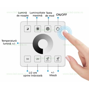 Controller Banda LED Monocrom 30A 360W cu Telecomanda de Perete  - Img 5