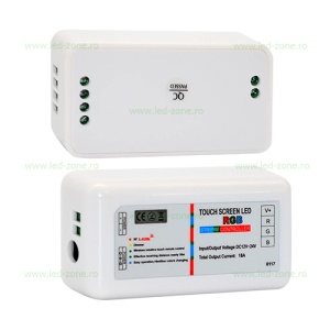 Controller Banda LED RGB 18A 216W Telecomanda RF Alb - Img 3
