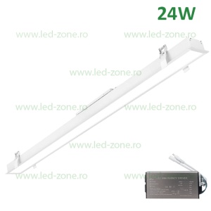 Corp Iluminat LED 24W 60cm Incastrabil Liniar Alb Emergenta - Img 1