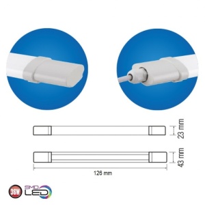 Corp Iluminat LED 36W 126cm IP65 IRMAK - Img 2