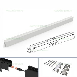 Corp Iluminat LED 40W 120cm Suspendat Interconectabil LZ7225 - Img 4