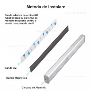 Corp Iluminat LED Mobila 6 SMD cu Senzor si Baterii - Img 5