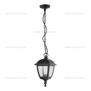 Felinar Iluminat Exterior Suspendat Negru PAUL
