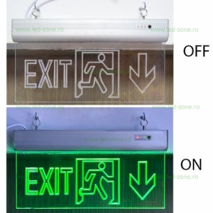 Indicator LED Exit Jos Acril - Img 2