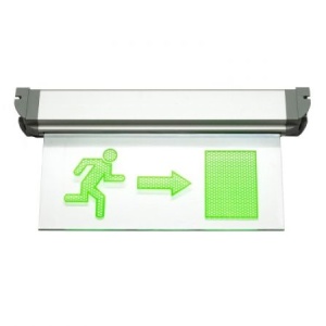 Indicator LED Exit Sageata Lateral Acril Montaj Perete - Img 2