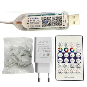 Kit Neonflex LED RGB Digital Muzical 5m Telecomanda si Telefon - Img 5