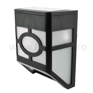 Lampa LED Exterior 0.5W 2 LED-uri Solara Negru