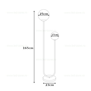 Lampadar 2 Globuri G9 LZ2412-2L  - Img 2