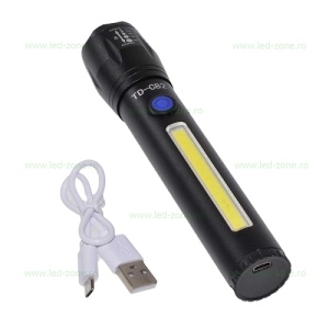 Lanterna LED De Mana 5W COB ZOOM C82 - Img 2