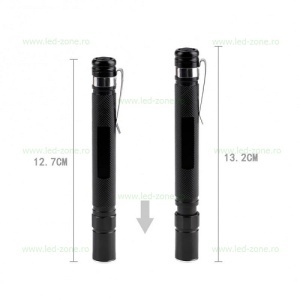 Lanterna LED Profesionala 7W ZOOM cu Clema