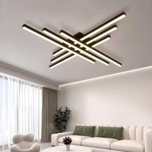 Lustra LED 112W Neagra 3 Functii cu Telecomanda LZ116-6