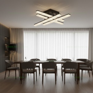 Lustra LED 112W Neagra 3 Functii cu Telecomanda LZ3749-4 - Img 2