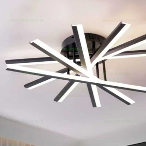 Lustra LED 120W Neagra 3 Functii cu Telecomanda LZ125