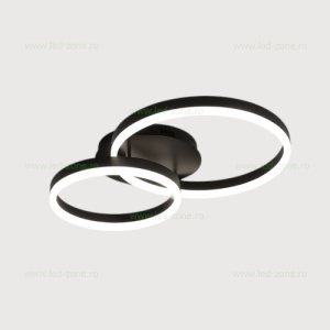Lustra LED 120W Neagra 3 Functii cu Telecomanda LZ900-2A - Img 2