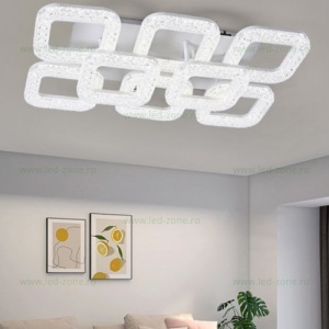Lustra LED 128W 3 Functii Dimabila cu Telecomanda LZG3551-6+2 - Img 2