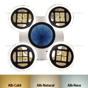 Lustra LED 130W 3 Functii Dimabila cu Telecomanda LZ8841-4+1 - Img 1