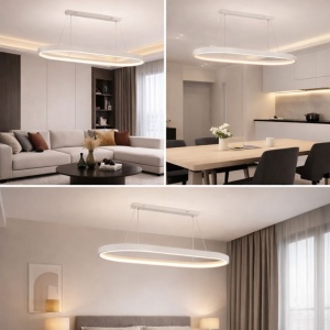 Lustra LED 144W Alba 3 Functii cu Telecomanda LZ082