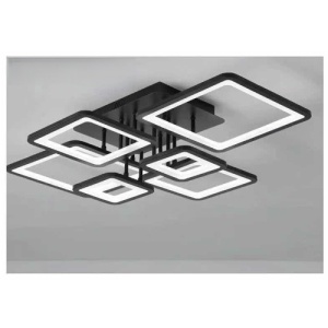 Lustra LED 180W Neagra 3 Functii Dimabila Telecomanda LZ5400 - Img 3