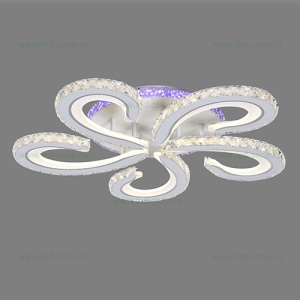 Lustra LED 188W 3 Functii RGB Smart Dimabila cu Telecomanda Cristal LZ7318-5 - Img 2