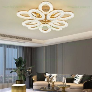 Lustra LED 200W 3 Functii Dimabila cu Telecomanda LZ303/5+5 - Img 1