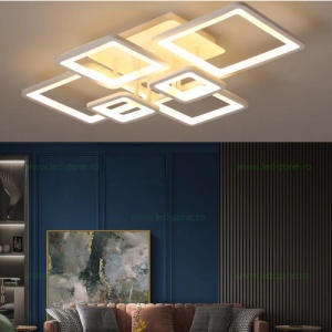 Lustra LED 228W Alba 3 Functii Dimabila cu Telecomanda LZK002-6