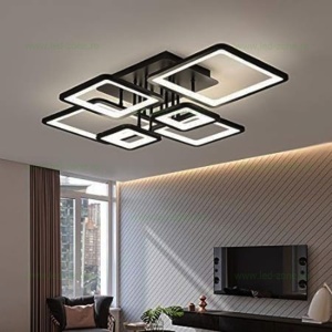 Lustra LED 228W Neagra 3 Functii Dimabila cu Telecomanda LZK002-6 - Img 2