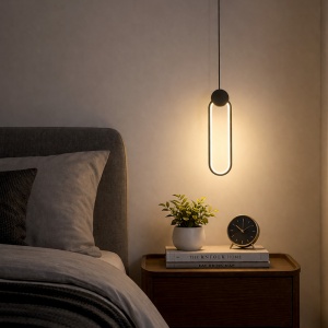Lustra LED 24W Neagra Pendul 3 Functii LZ321