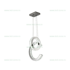 Lustra LED 50W 3 Functii Dimabila cu Telecomanda Cristal LZ87869-450 - Img 3